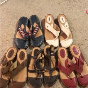 5 pairs of born sandals excellent condition